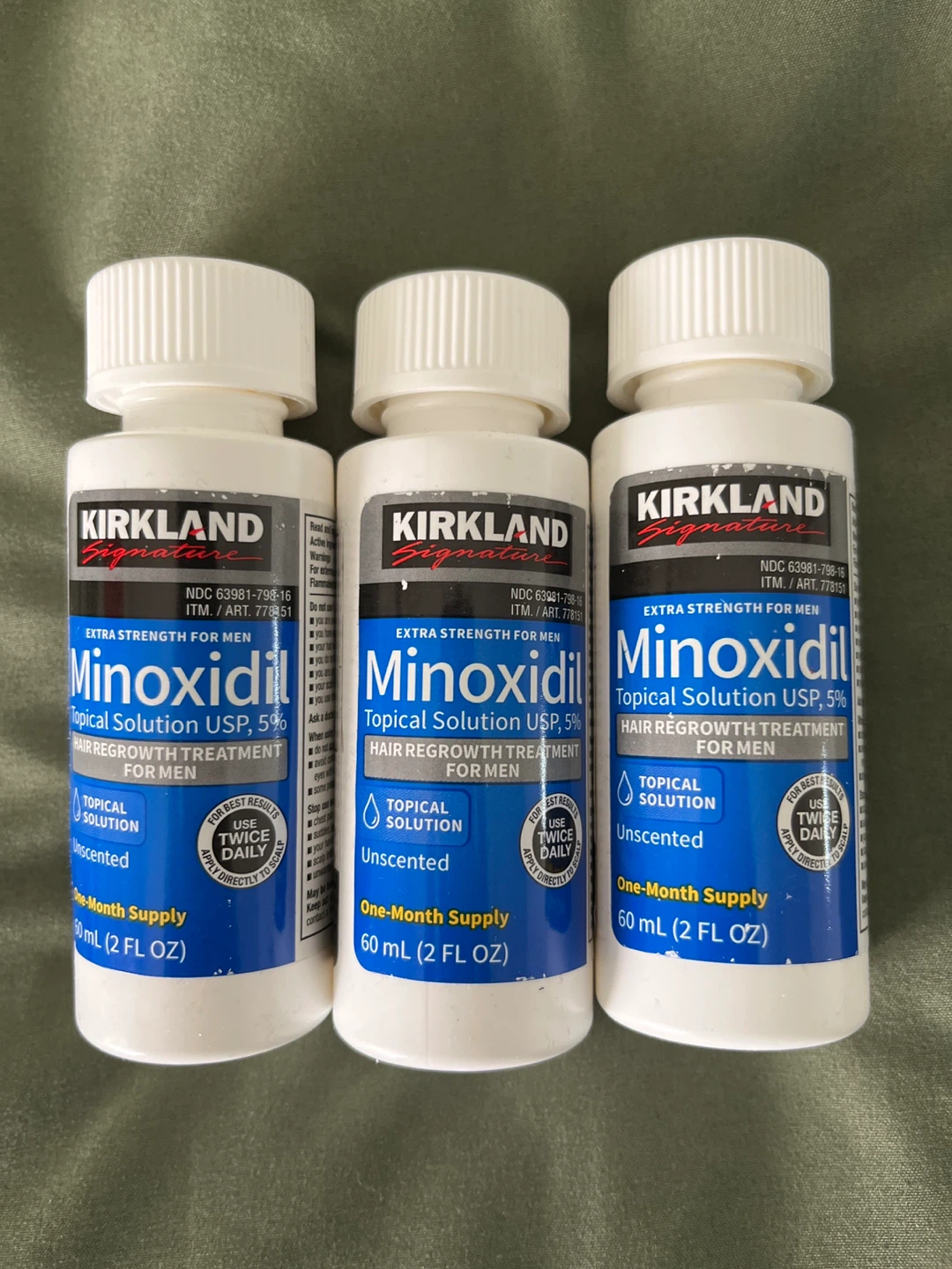 Kirkland Signature Minoxidil Topical Solution USP, 5% (3 Pack)