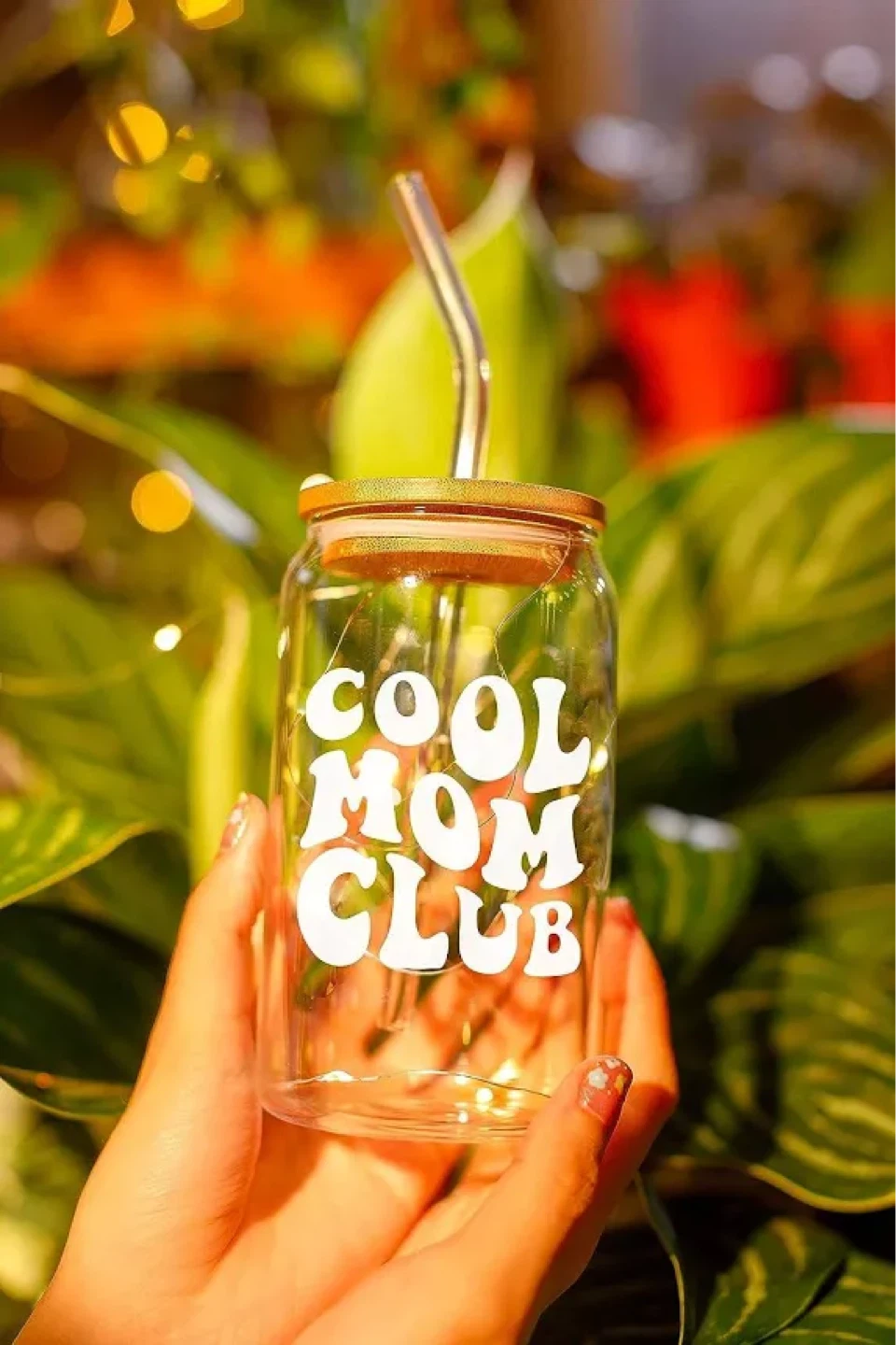 Cool Mom Club Glass Tumbler with Straw - photo 2