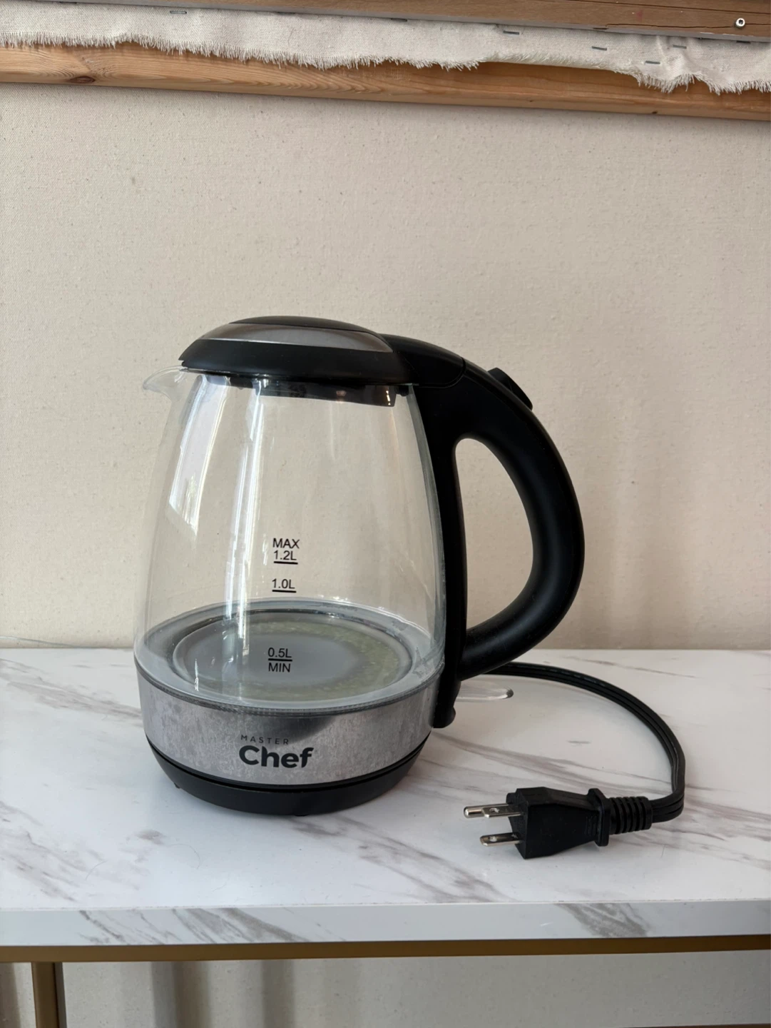 Master Chef Glass Electric Kettle 1.2L