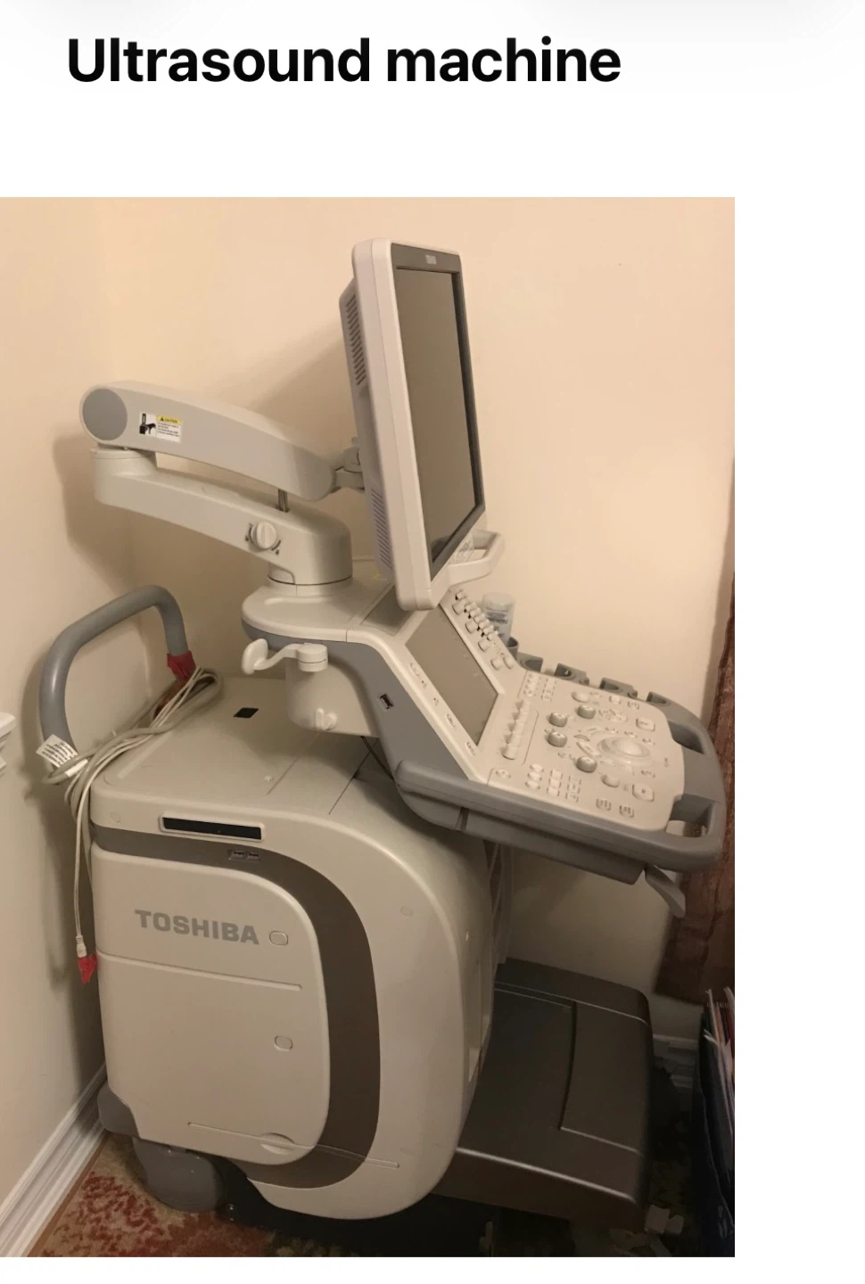 Toshiba Ultrasound Machine