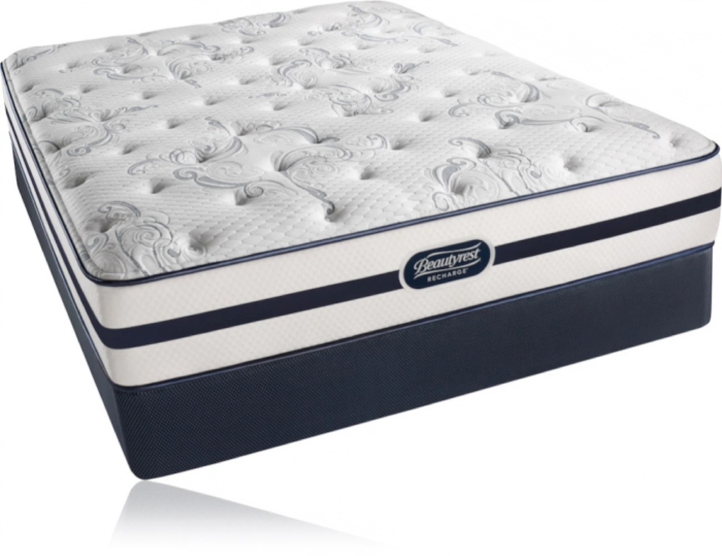 Beautyrest Queen Mattress & Wooden Bed Frame with Headboard