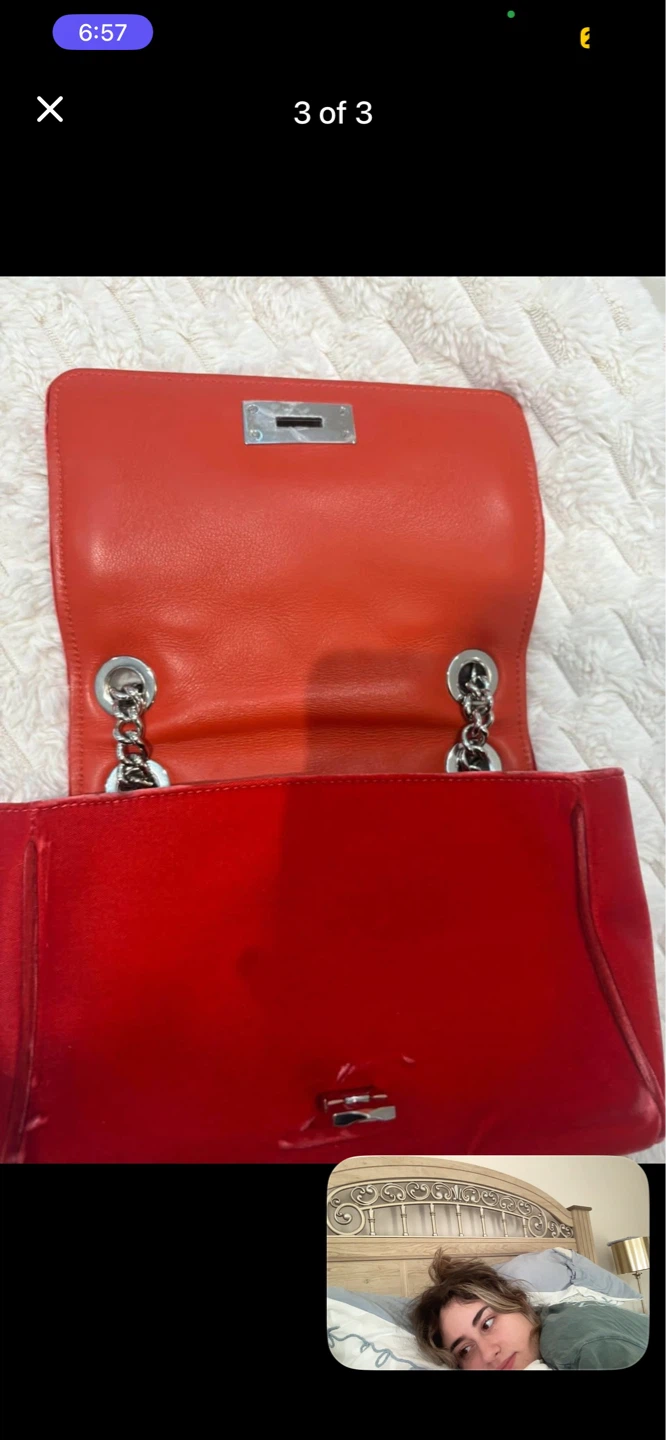 Jimmy Choo Red Velvet Shoulder Bag - photo 3