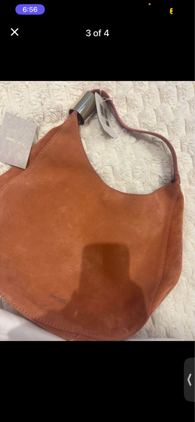 Jimmy Choo Stevie Suede Shoulder Bag Rosewood - photo 3