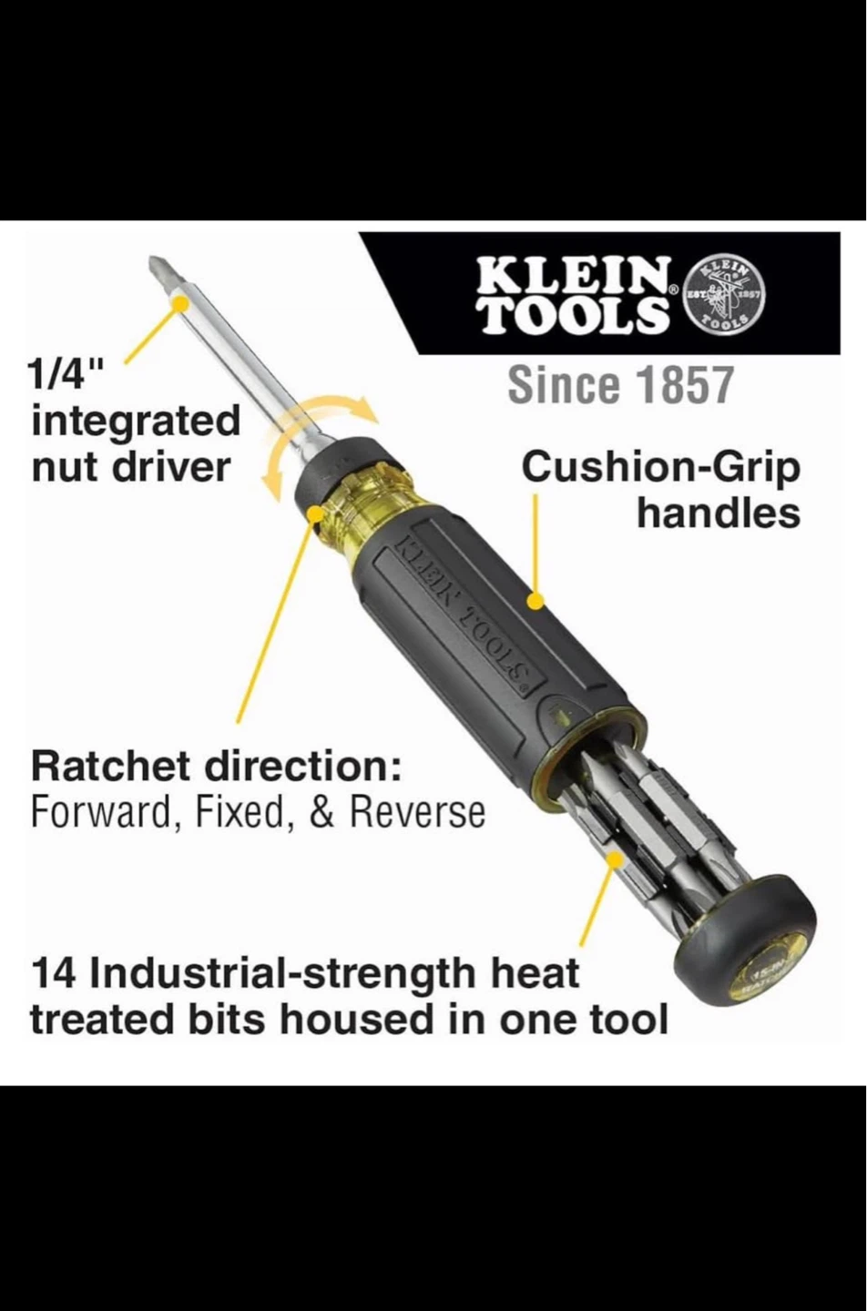 Klein Tools 15-in-1 Ratcheting Screwdriver - photo 2