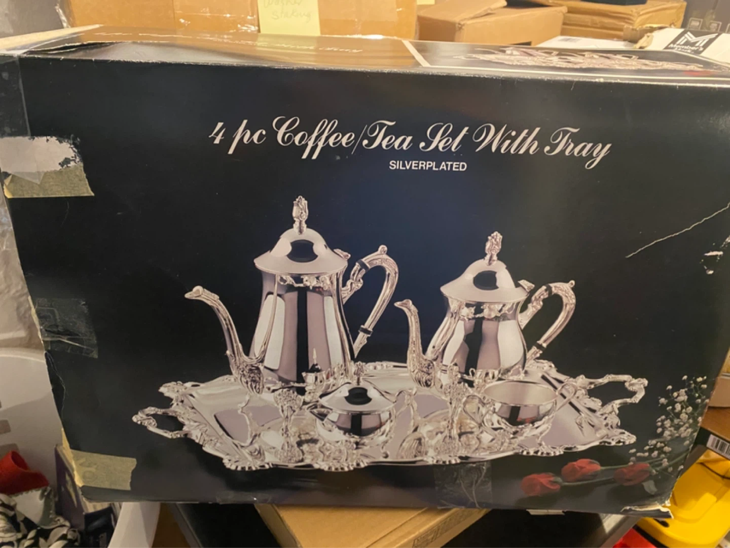 4 pc Silverplated Coffee/Tea Set With Tray - photo 2