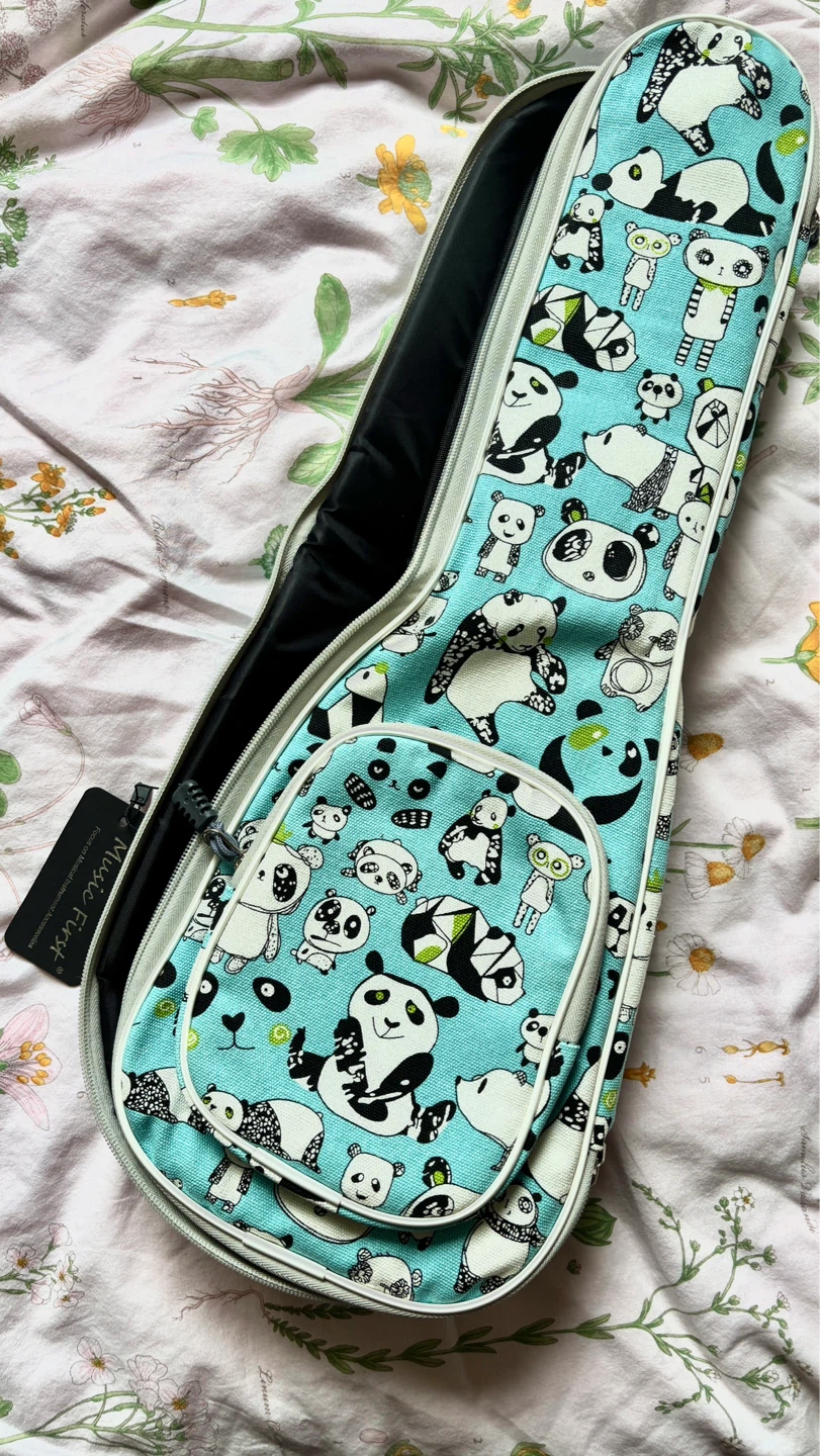 Cute 🌙 Ukulele + Brand New Panda 🐼 Case - photo 4