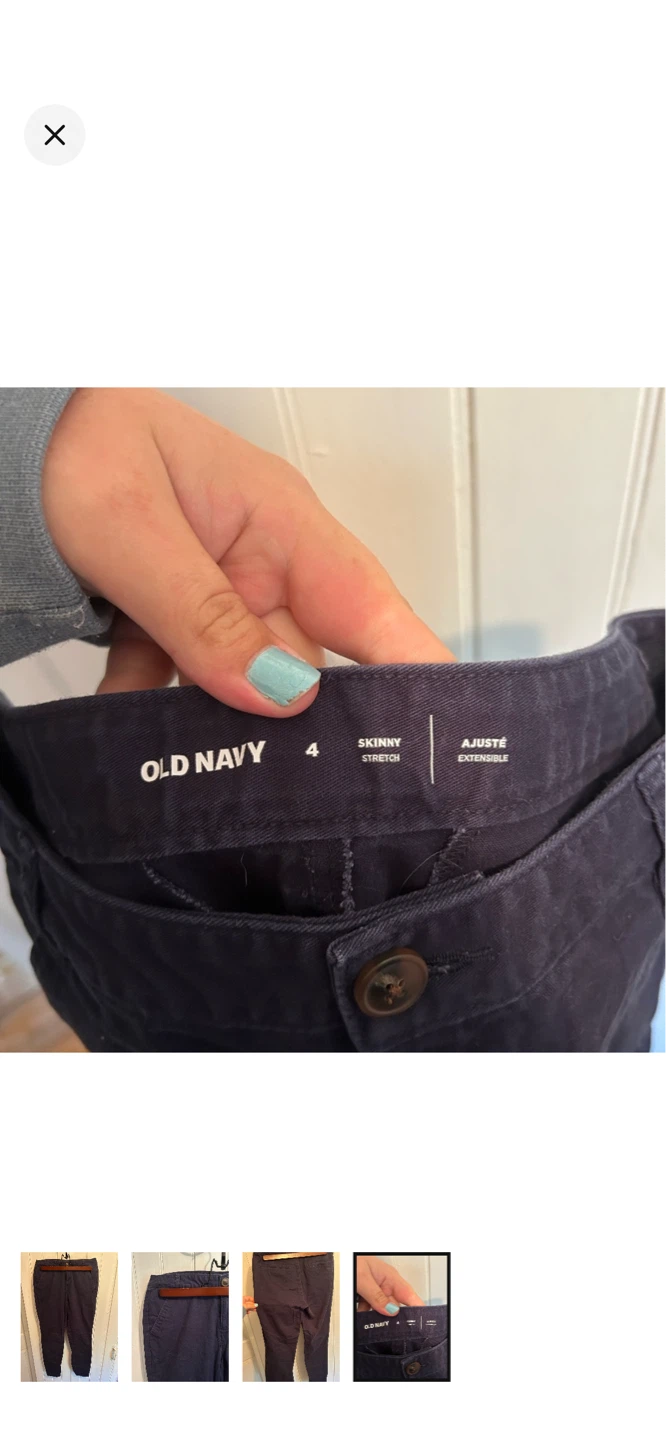 Old Navy Women's Navy Skinny Stretch Pants Size 4 - photo 4