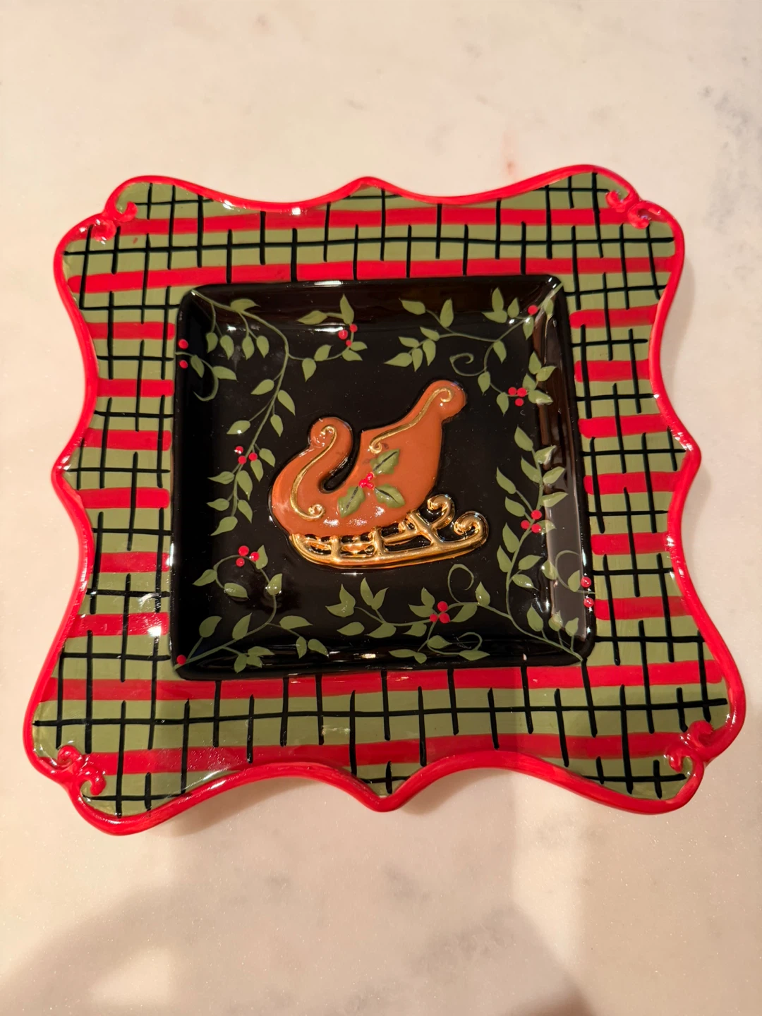 Christmas Sleigh Plate