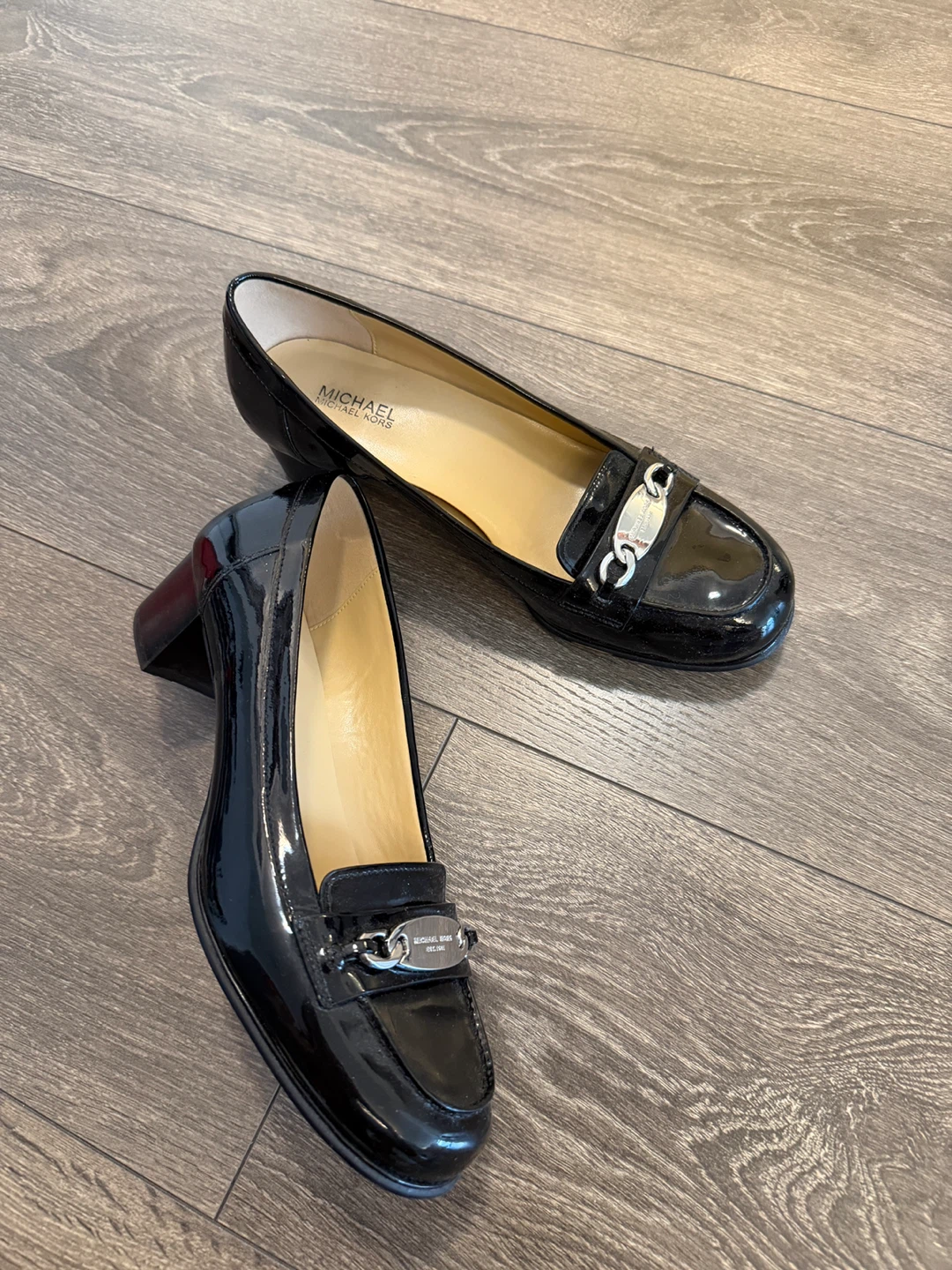 Michael Kors Black Patent Leather Loafers/Heels