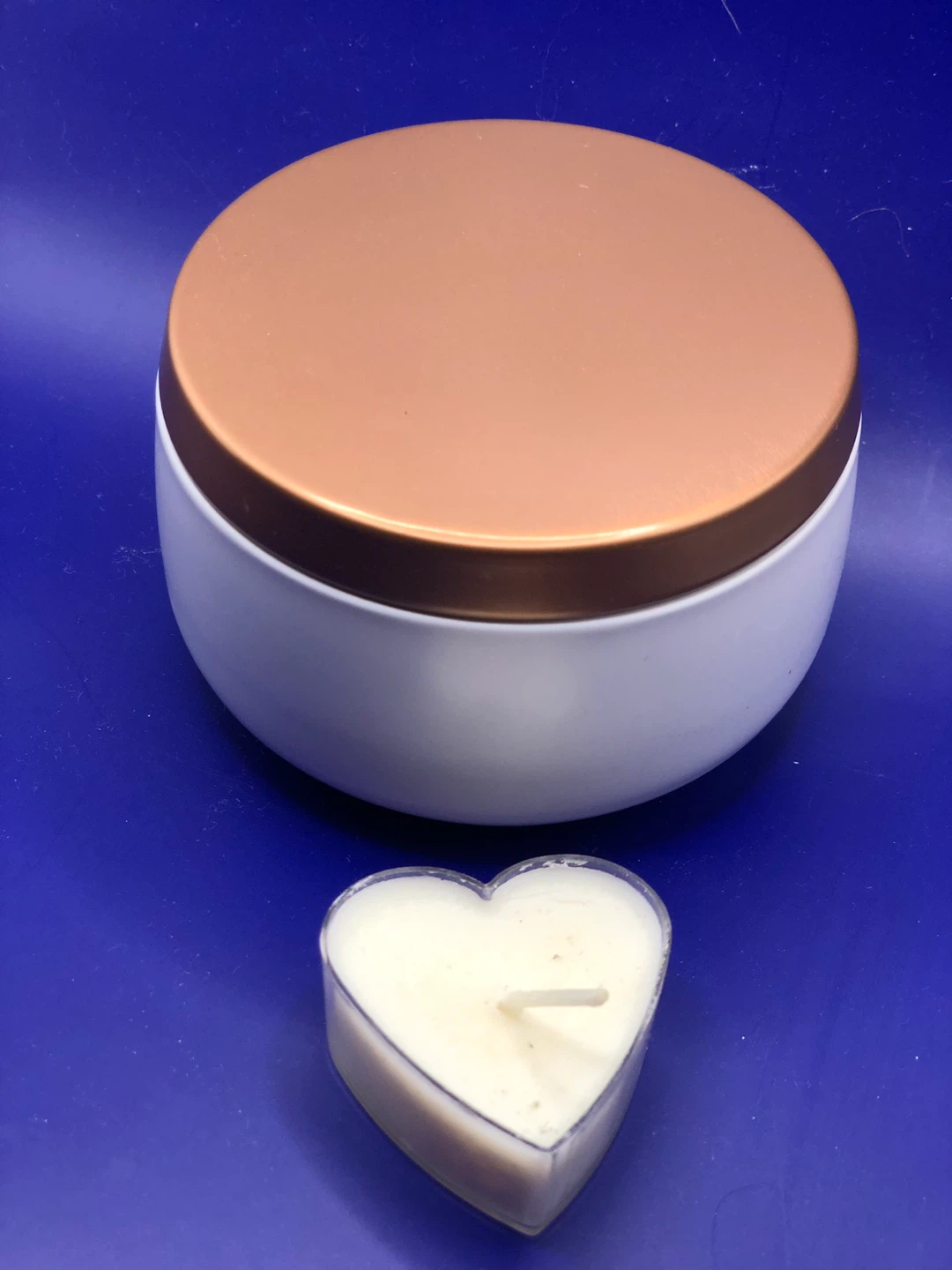 Candle with Decorative Accents and Heart-Shaped Tealight - photo 2