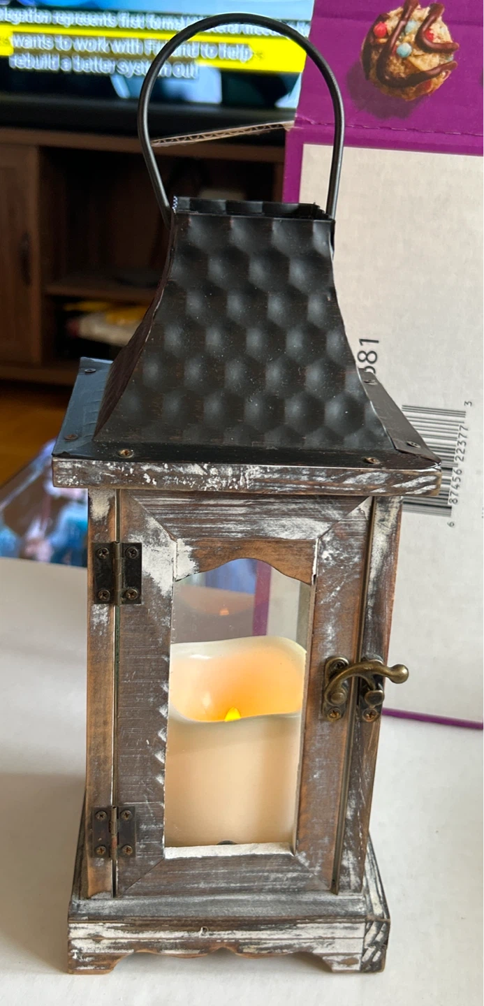 Decorative Lantern with LED Candle