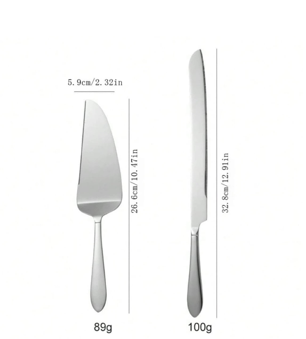 Stainless Steel Cake Server and Knife Set - photo 3