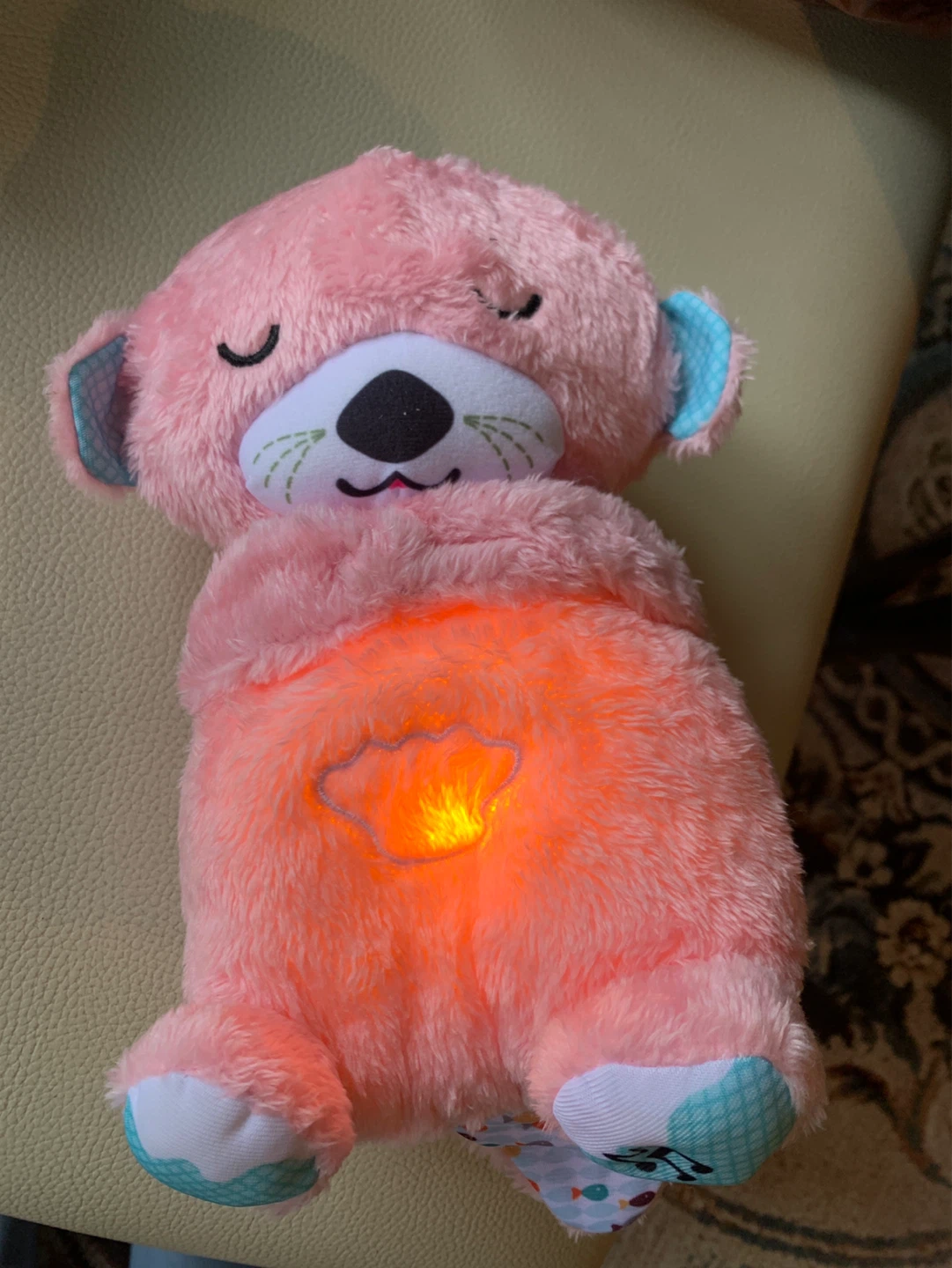 With calming music Pink Stuffed Animal Night Light - photo 2