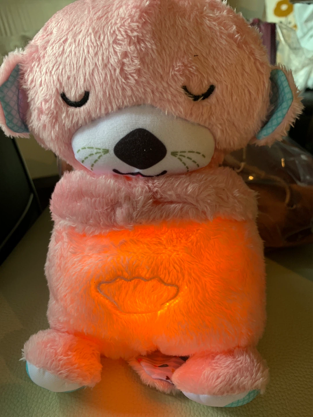 With calming music Pink Stuffed Animal Night Light - photo 4