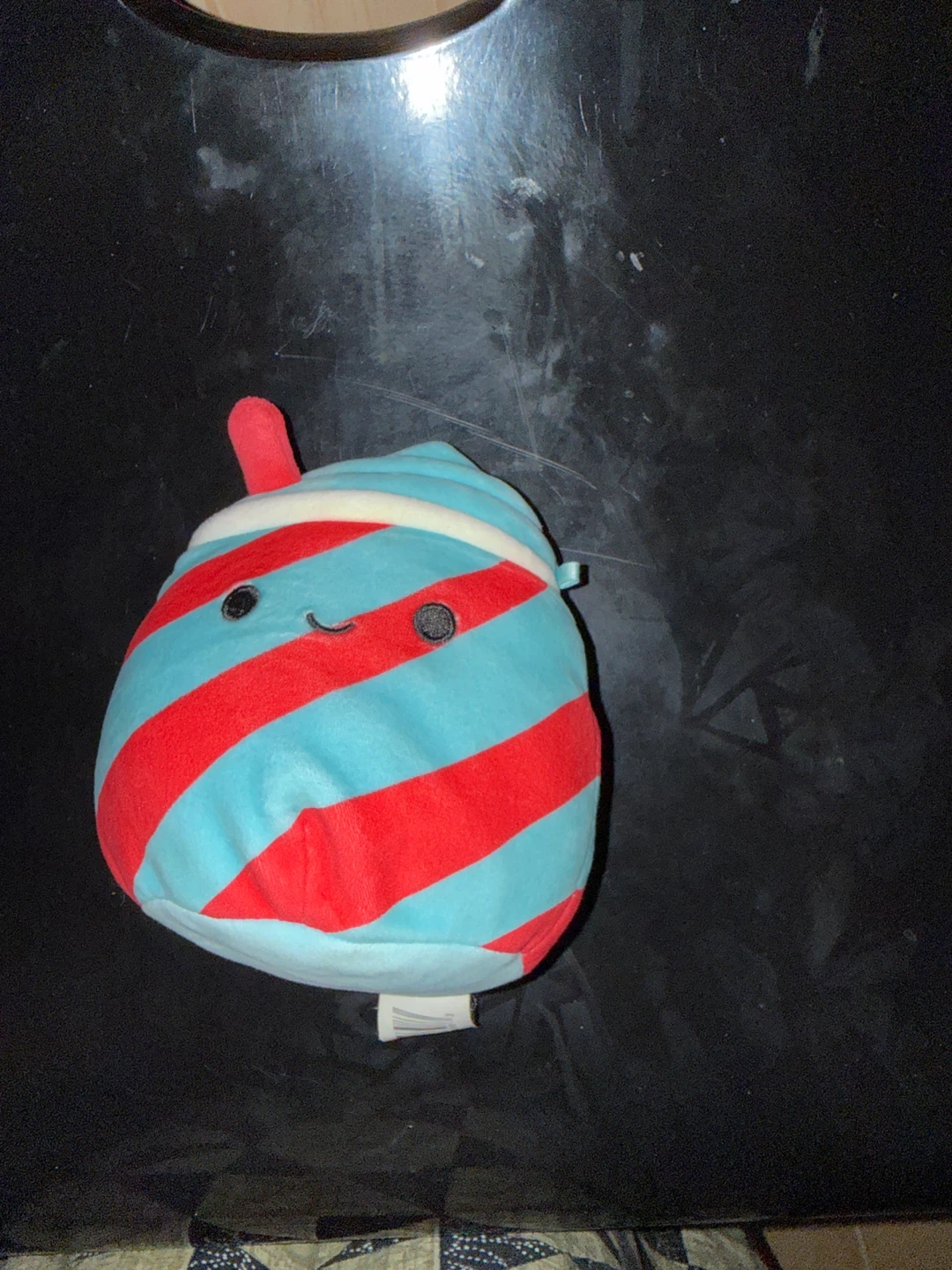 Blue and Red Striped Plush Toy