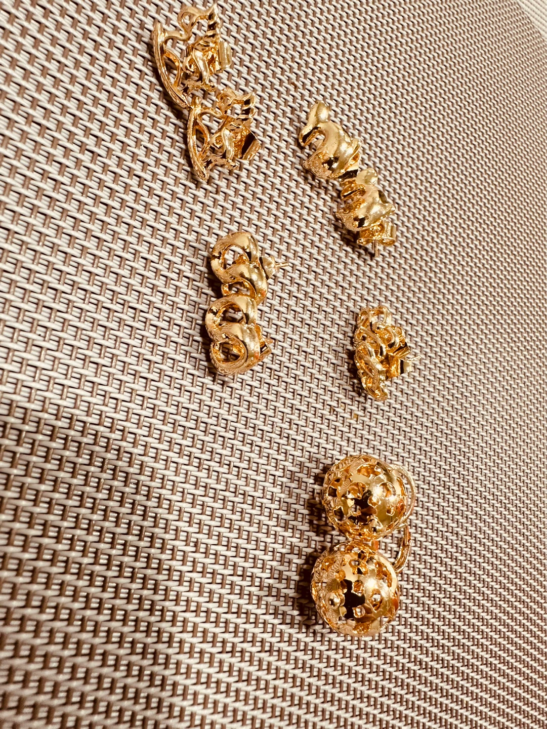 Buy 1 take 1 Gold Tone Charms and Earrings Set