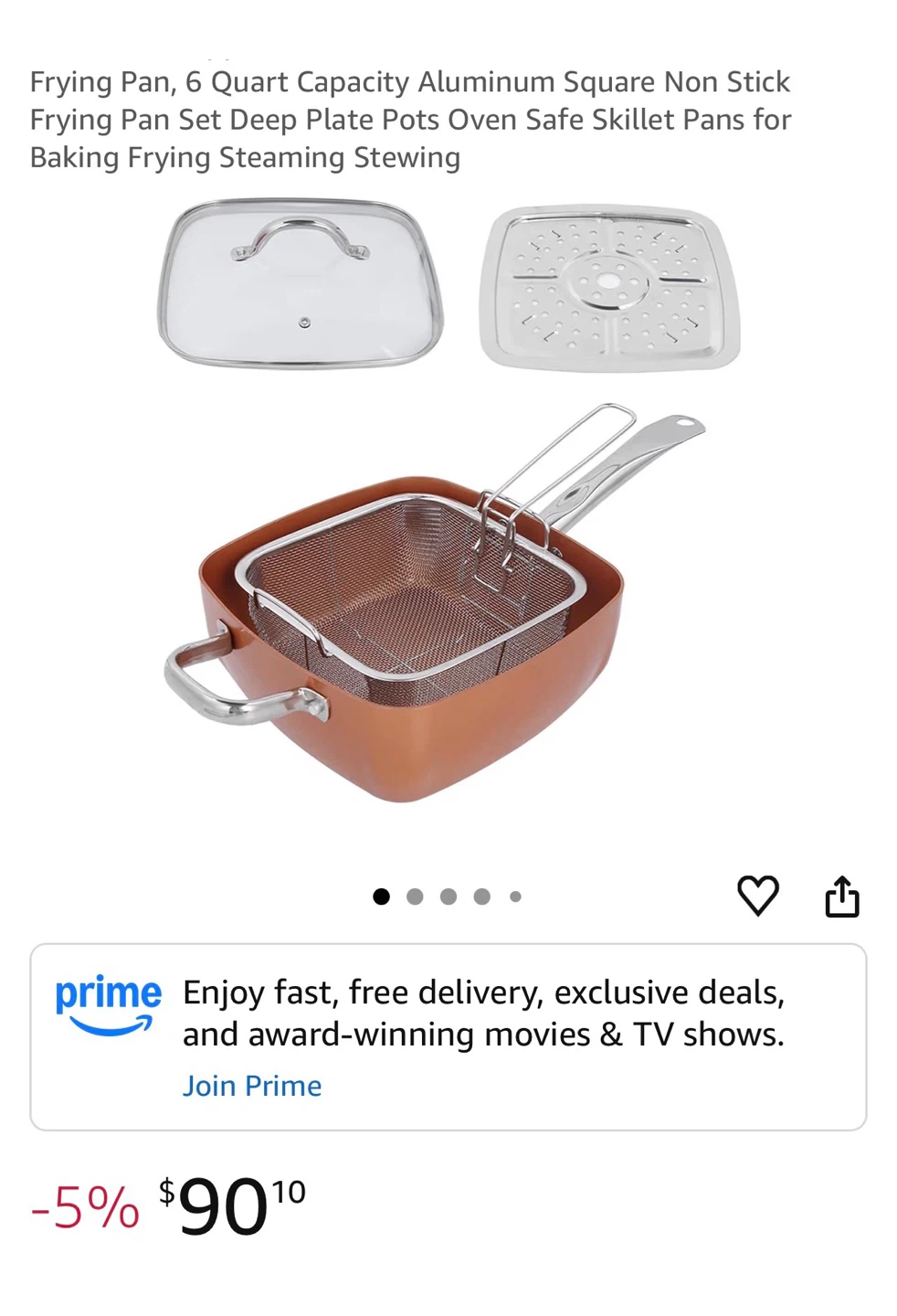 🌱 Brand New Granite 4pc Copper Ceramic Nonstick Multi-Cooker Set - photo 5
