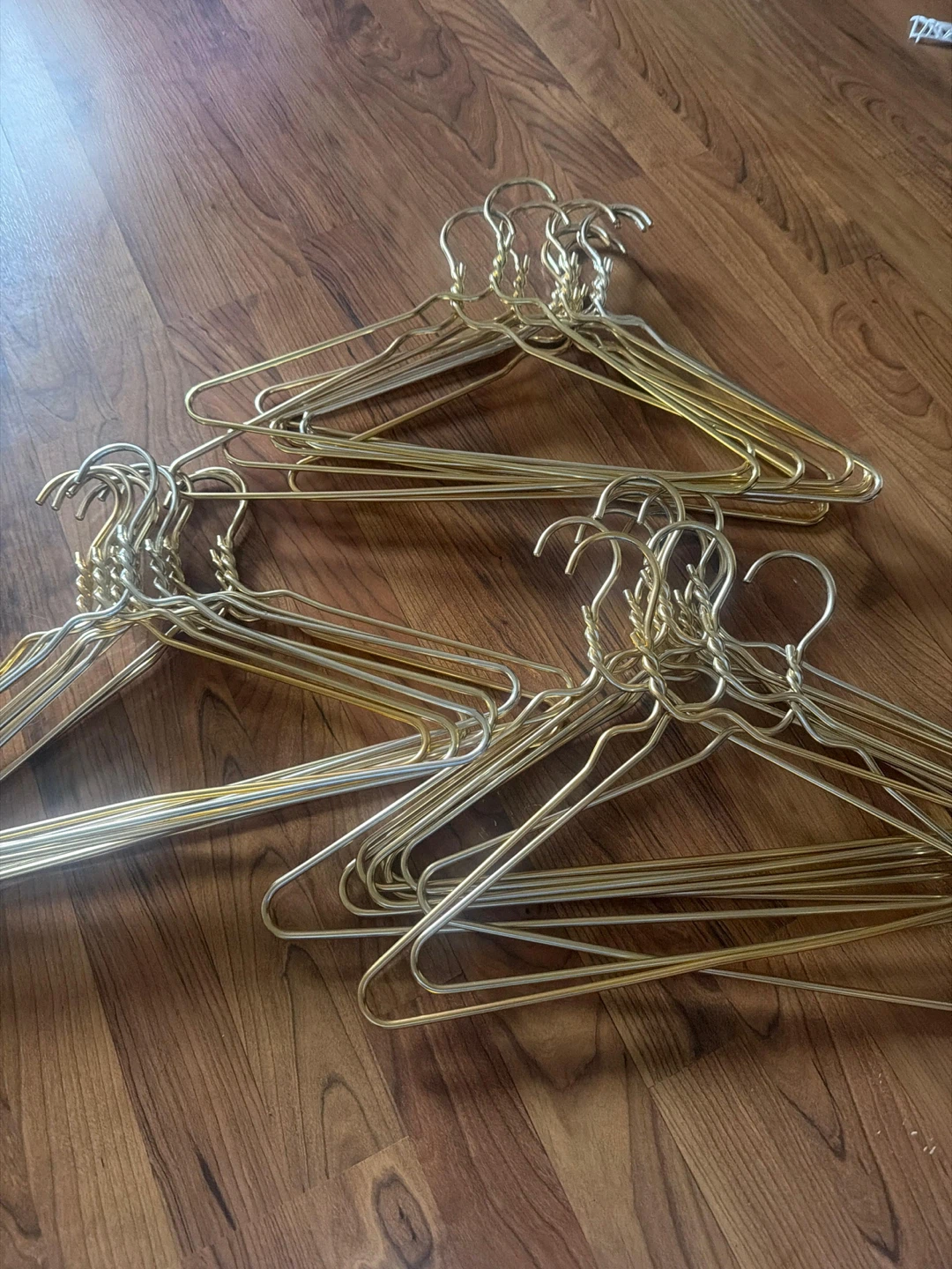 Set of 30 Gold Metal Wire Hangers