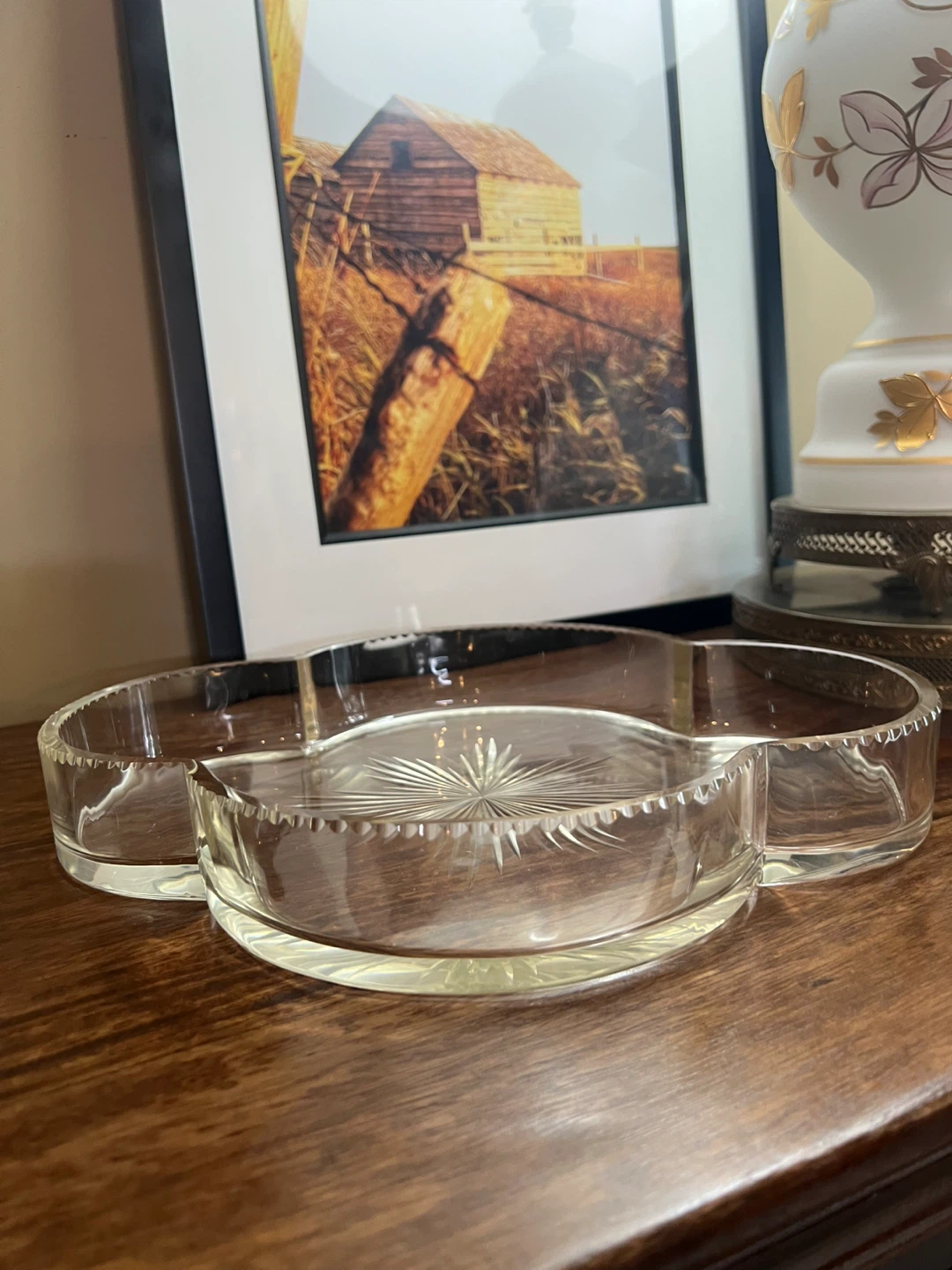 Vintage Heavy Glass Dish