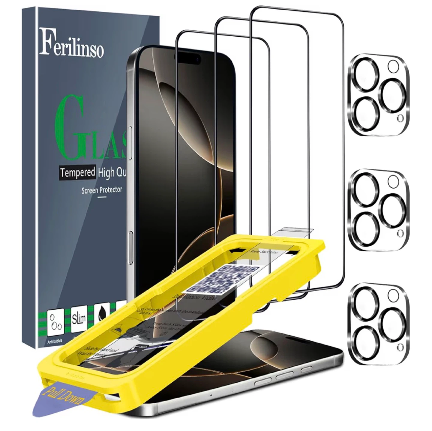 Ferlinso Screen Protector for iPhone 16 Pro