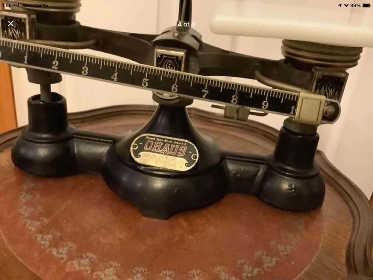 Any/Vt OHAUS Double Beam Balance Scale Cast Iron/Milk Glass 🐞 - photo 4