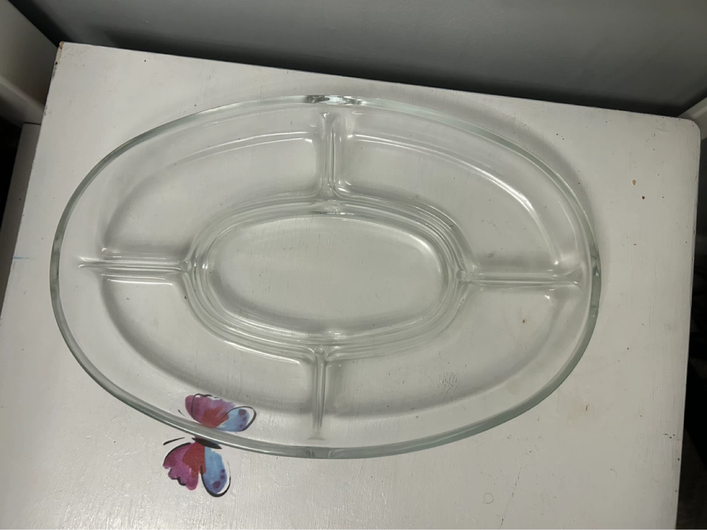 Glass Divided Serving Platter - photo 2