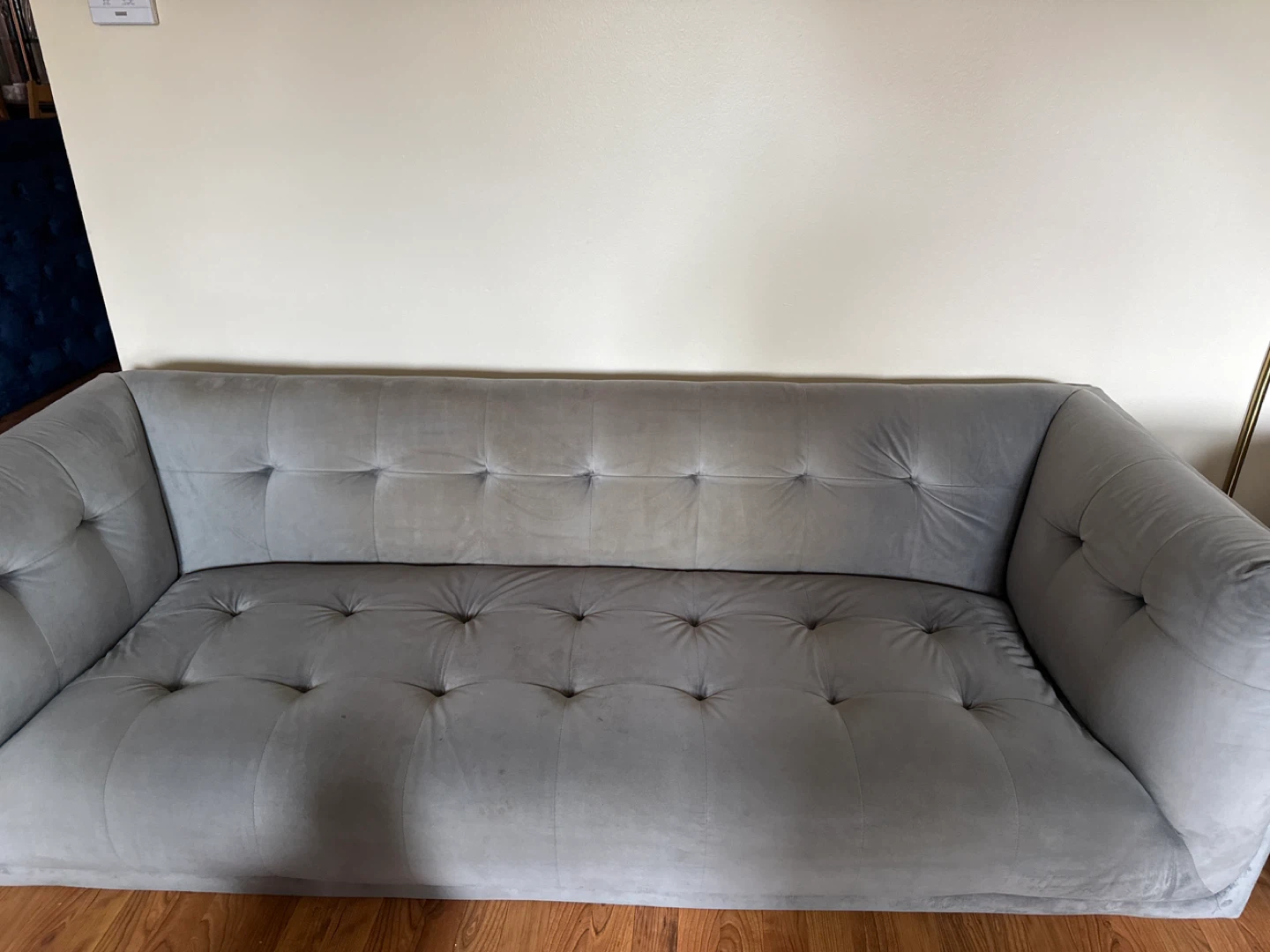 Gray Tufted Sofa