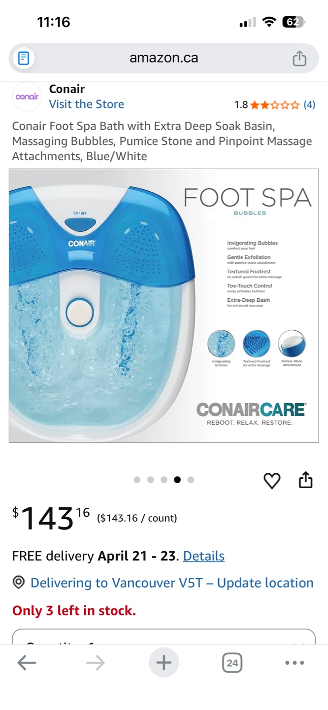 Conair Foot Spa - photo 2