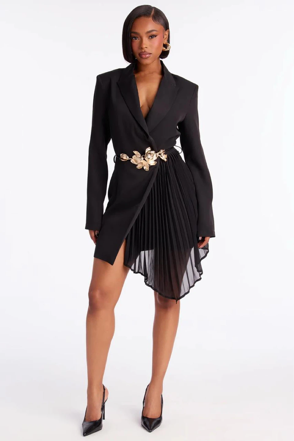 Fashionnova Belted Blazer Mini Dress