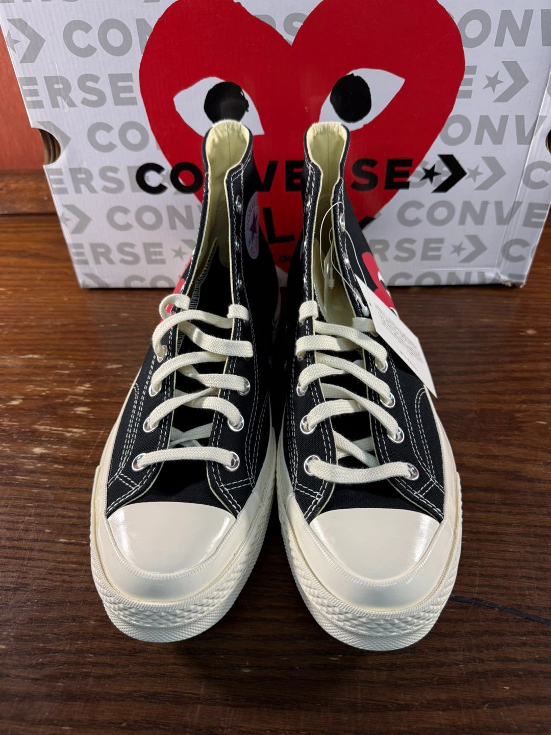 Converse x CDG PLAY Chuck 70 High Black Men’s Sz 10/Women’s 12 - photo 5