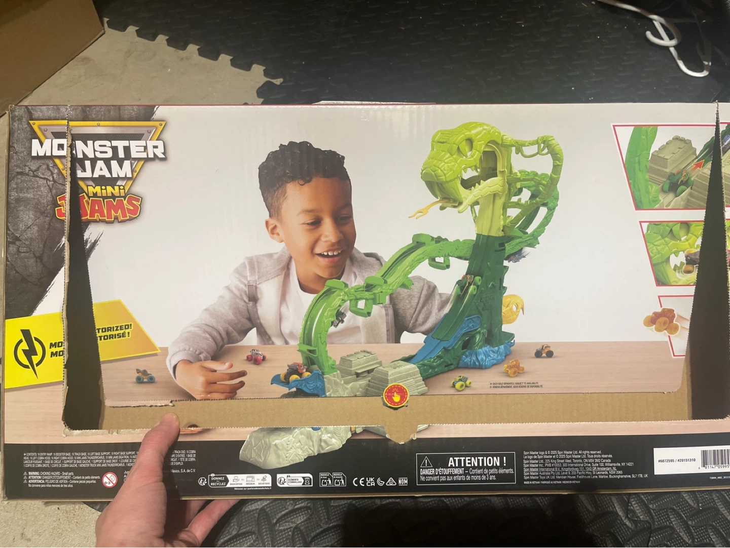 Monster Jam Mini Jams Motorized Snake Track Set