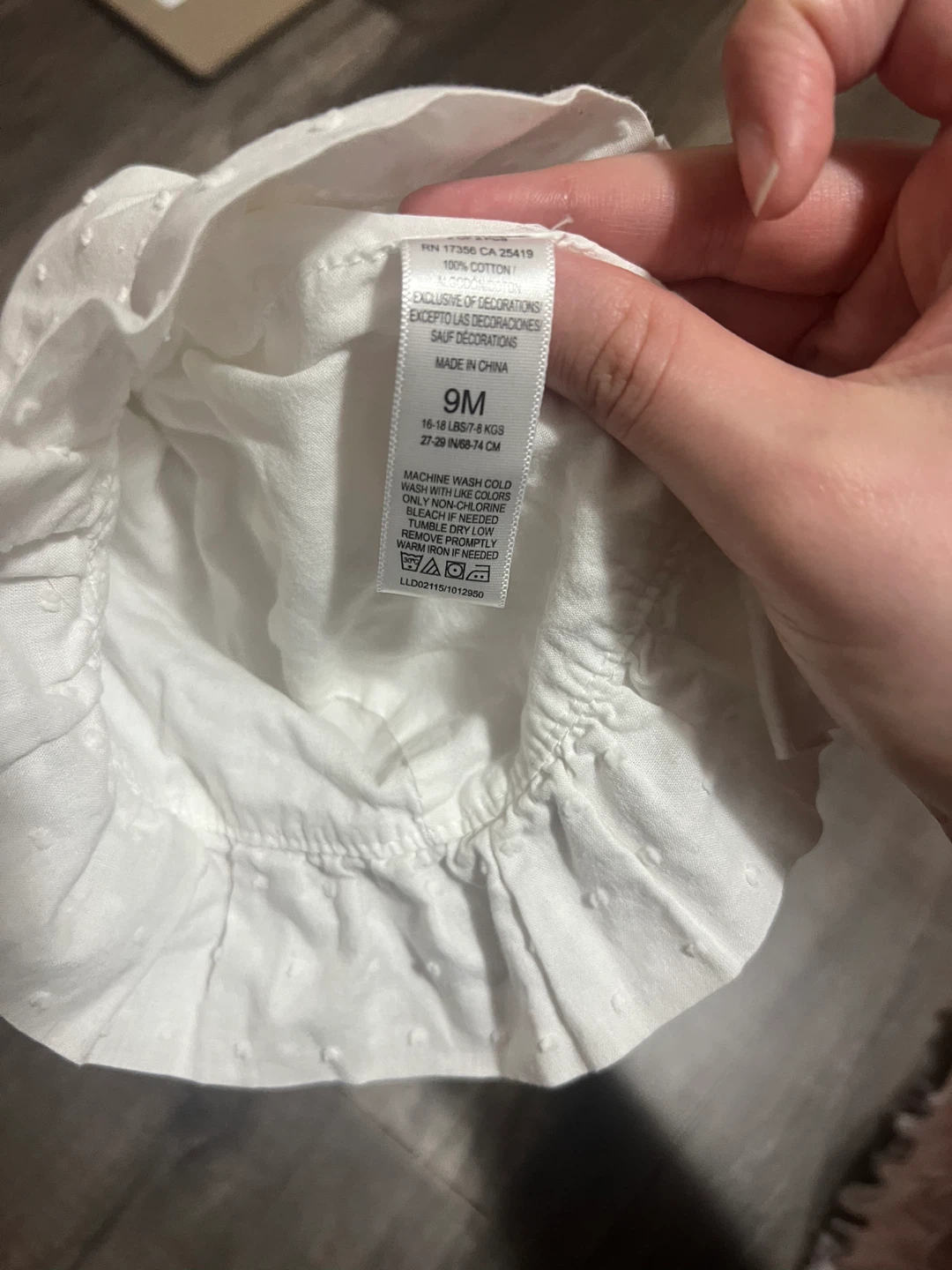 White Baby Hat - 9M - photo 3