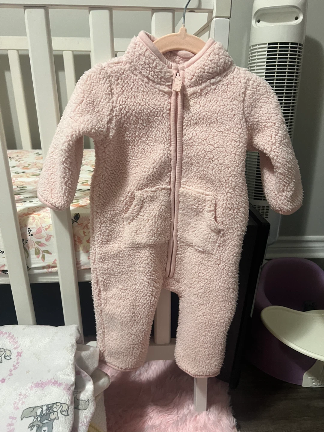 Carter's Pink Fleece Bunting Suit - 6 Months