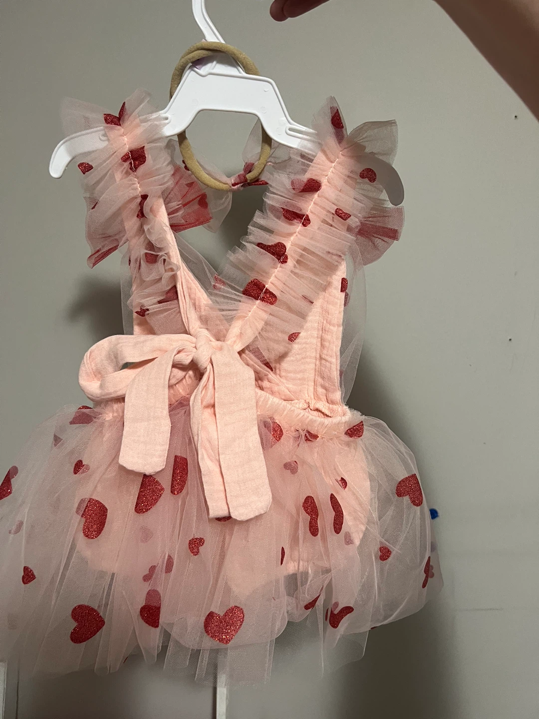 Pink Tulle Dress with Red Glitter Hearts - photo 2