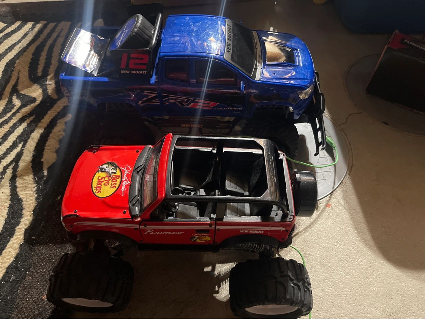 New Bright RC Trucks - Blue Colorado & Red Bronco