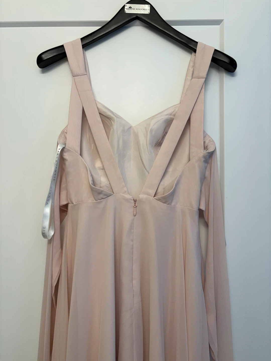 Azazie Julie Blush Pink A-Line Chiffon Dress - photo 5