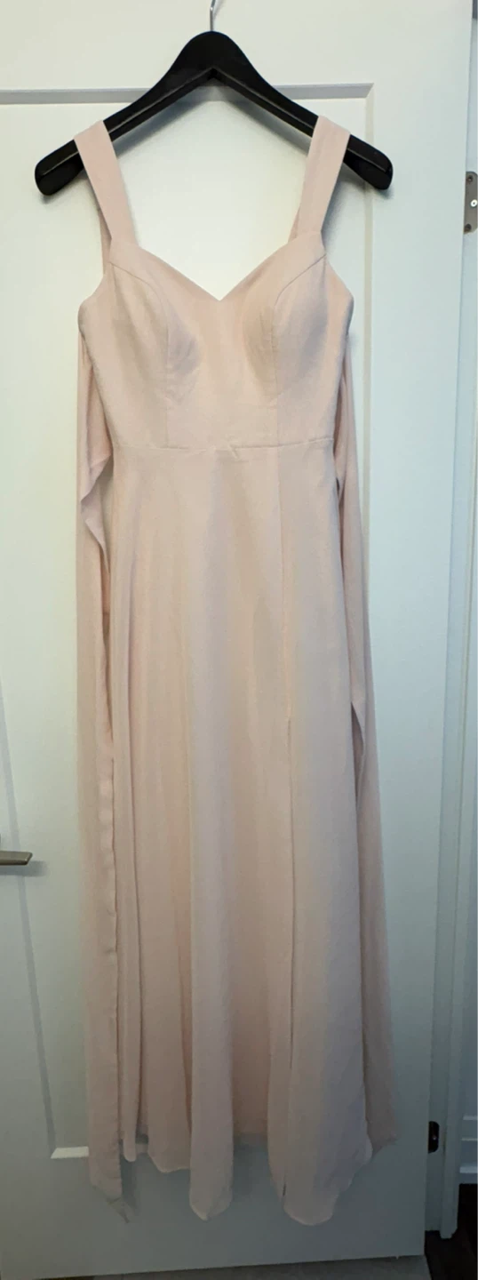 Azazie Julie Blush Pink A-Line Chiffon Dress - photo 2
