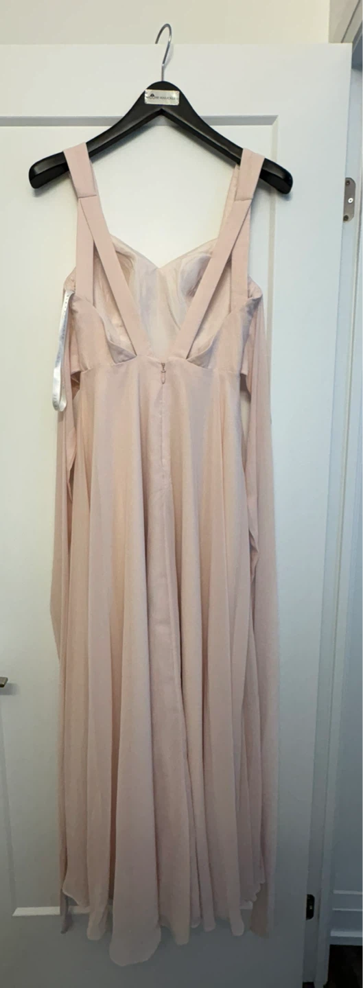 Azazie Julie Blush Pink A-Line Chiffon Dress - photo 4