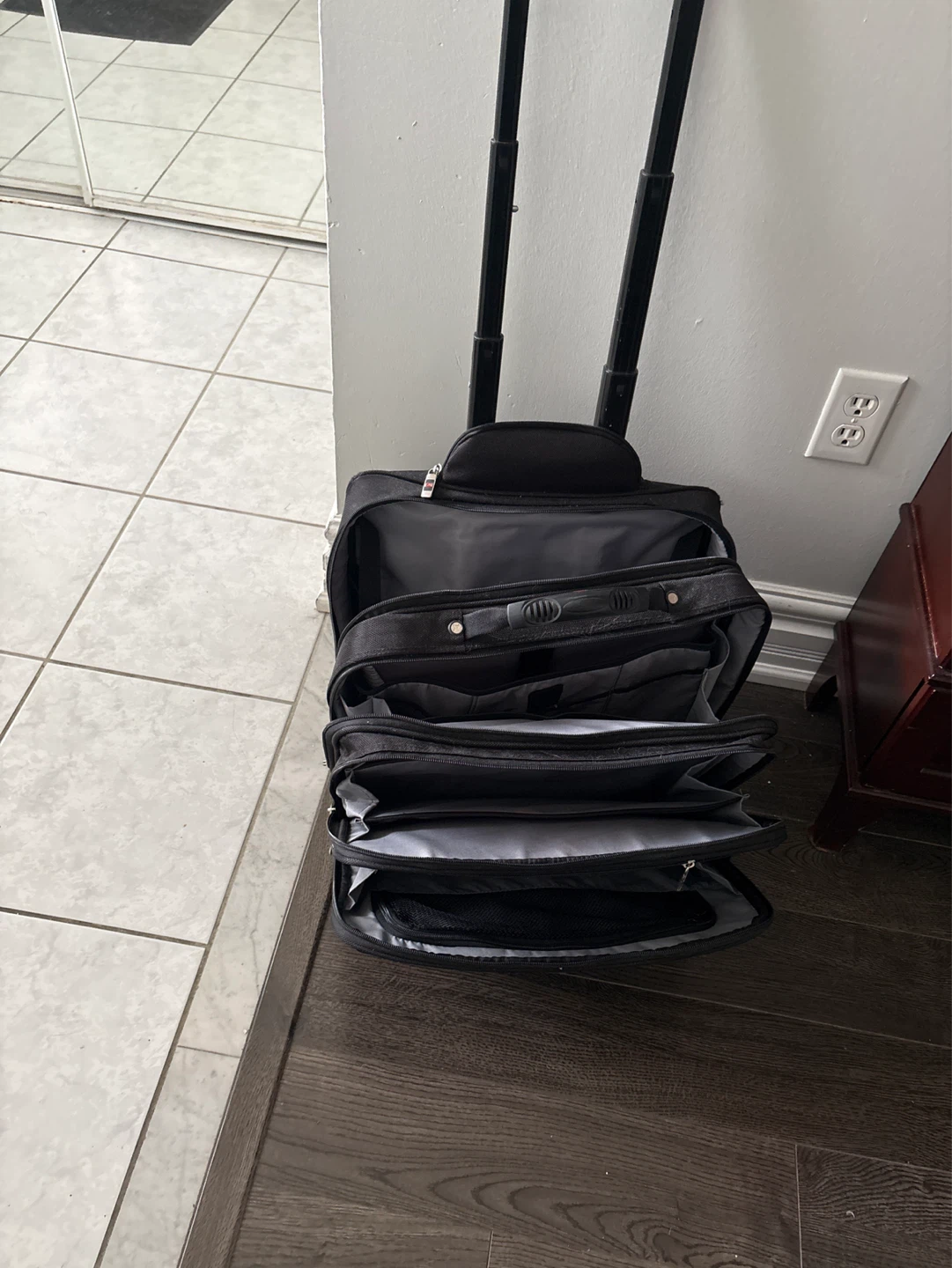 Black Rolling Laptop Bag - photo 2