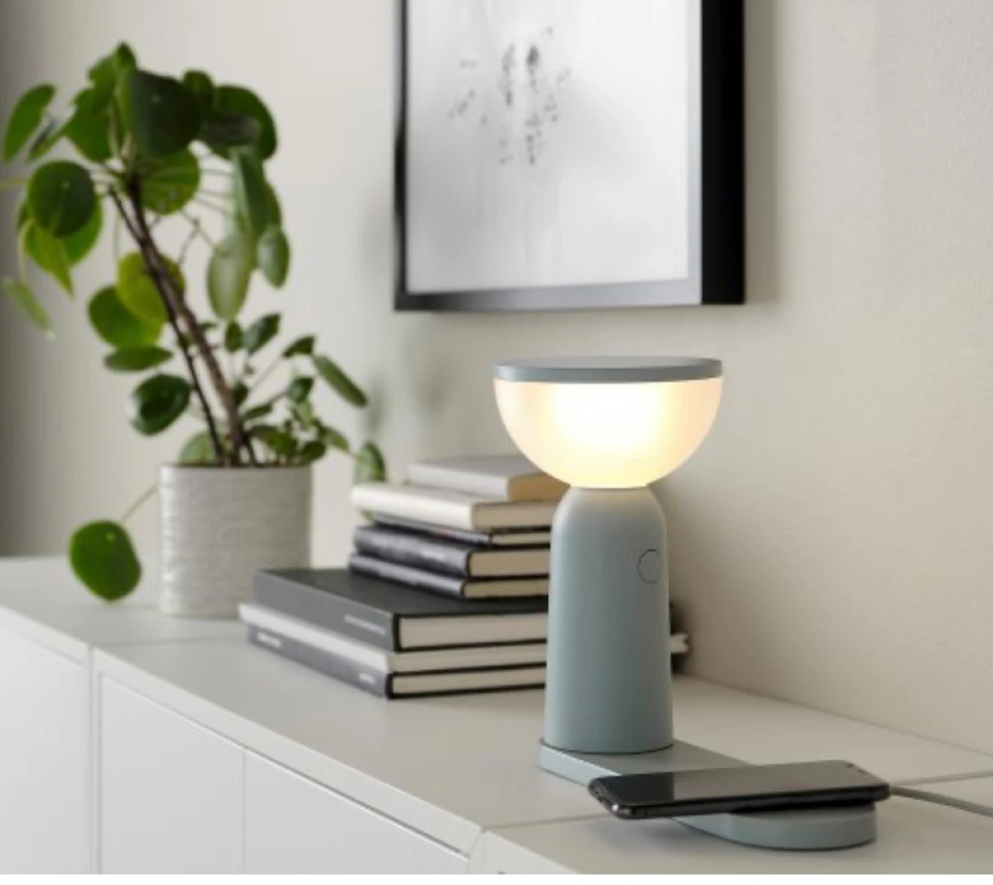 IKEA Bettorp Table Lamp with Wireless Charger