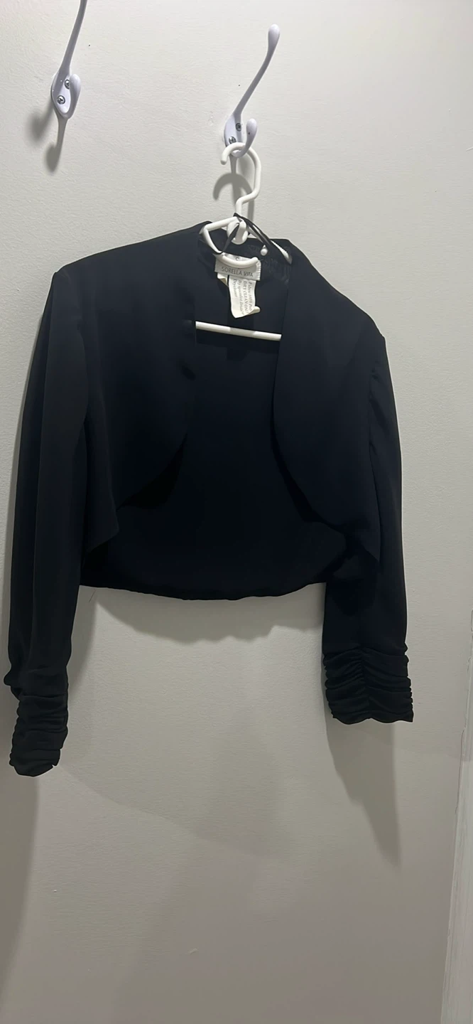 Black Cropped Bolero Jacket - photo 4