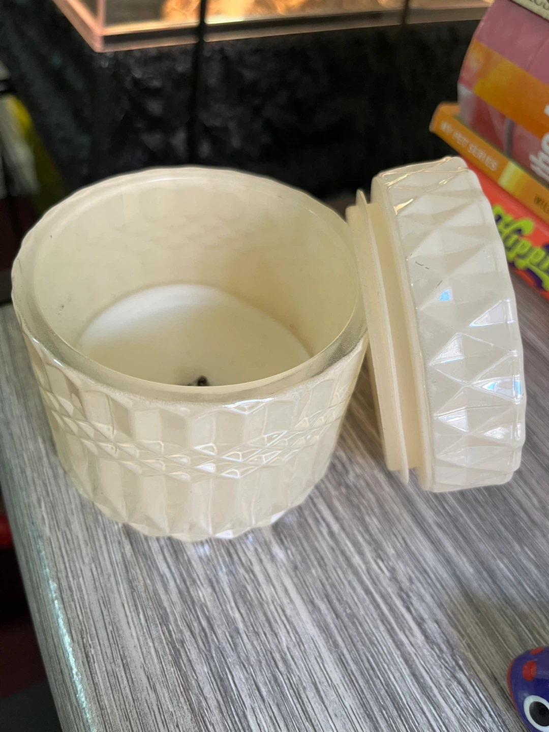 Decorative Frosted Glass Jar Candle 🌱 Holder - photo 3