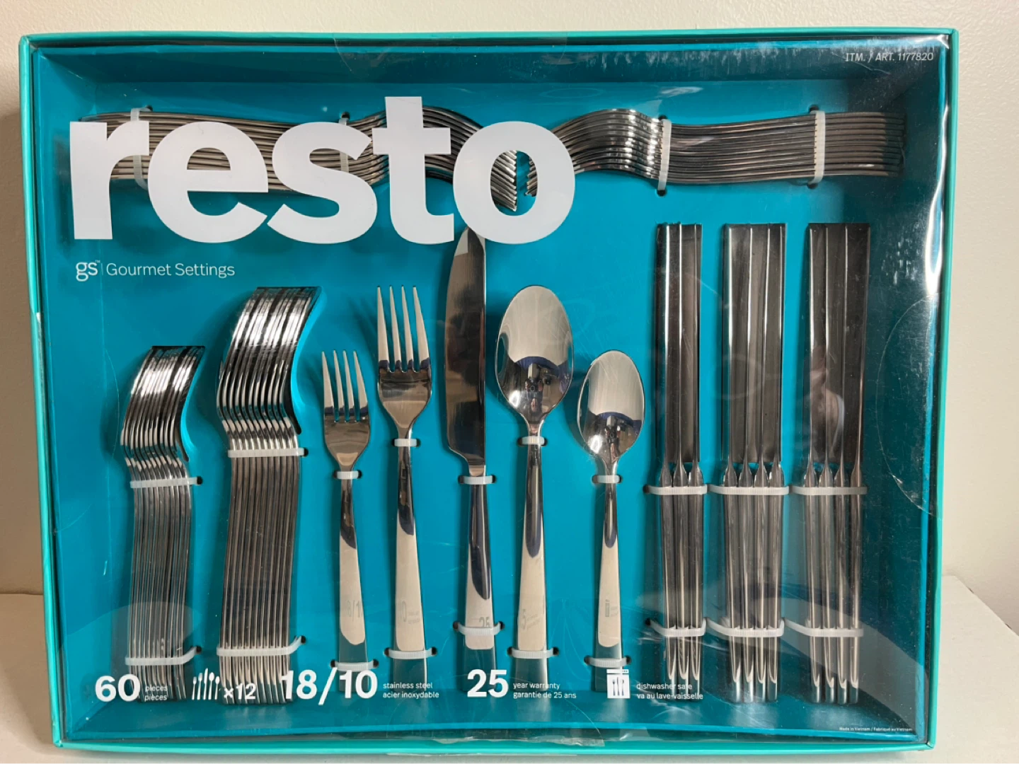 60-piece Stainless Steel Cutlery Set (resto brand)