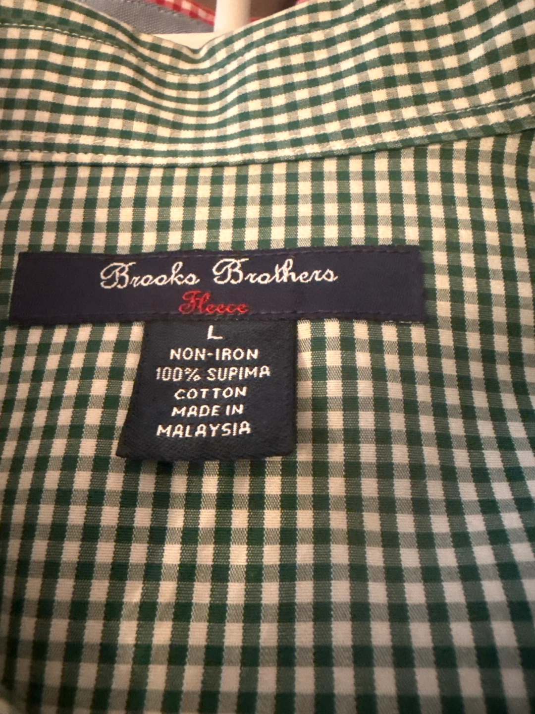 Brooks Brothers Non-Iron Supima Cotton Gingham Shirt - Size L - photo 2
