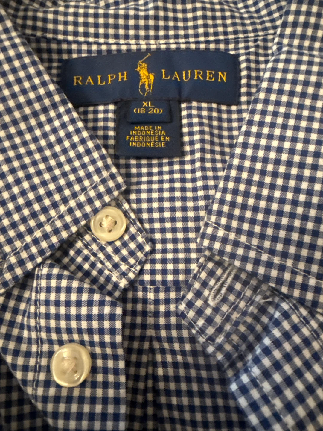 Ralph Lauren Gingham Button-Down Shirt - XL