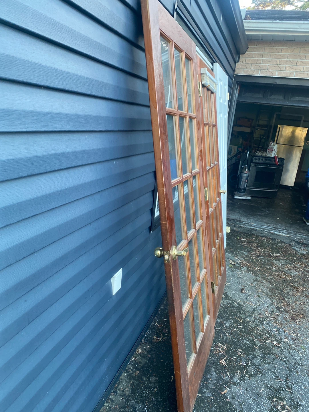 32 x 84 Wood French Doors with Glass Panes - photo 3