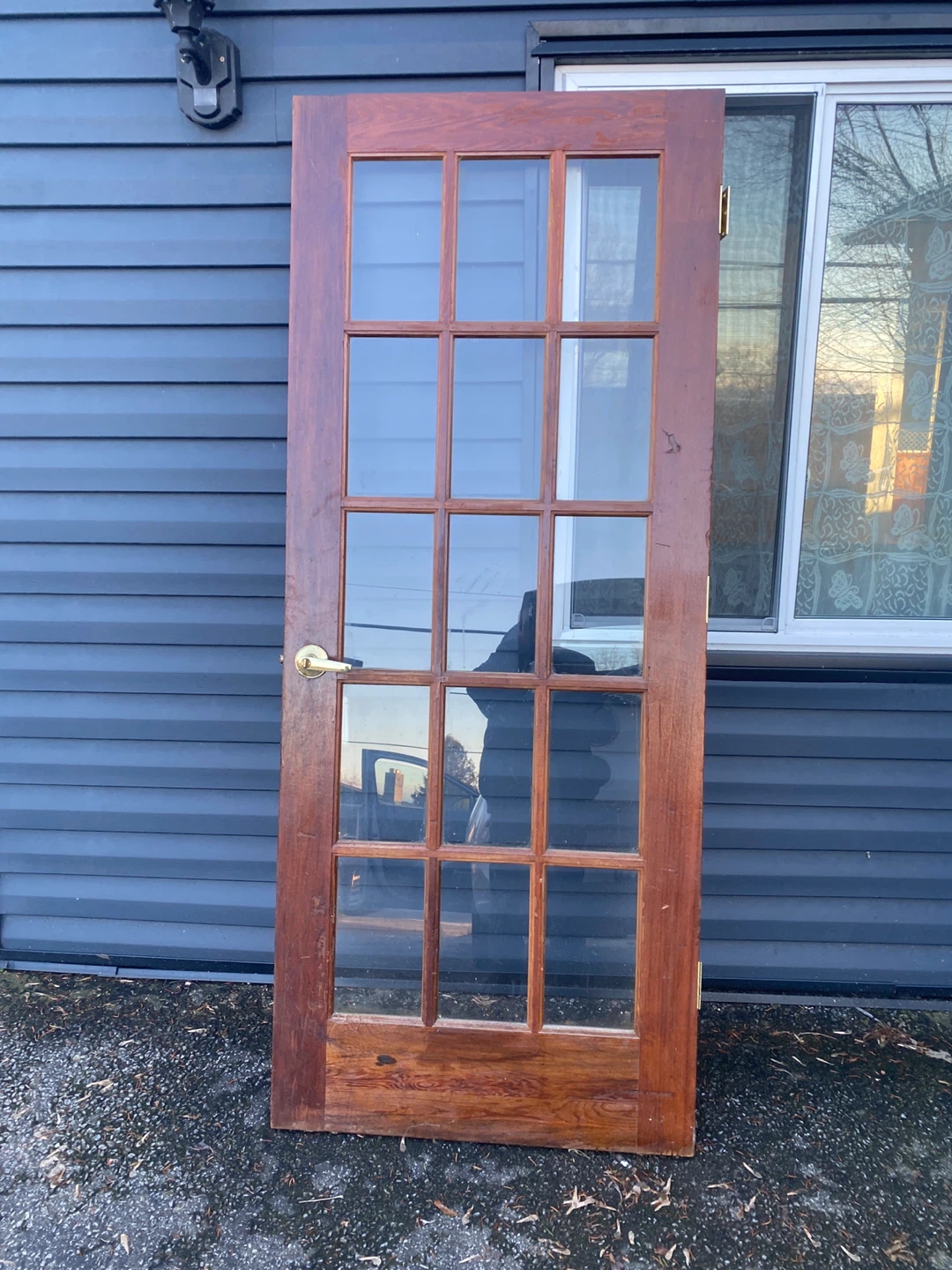 32 x 84 Wood French Doors with Glass Panes
