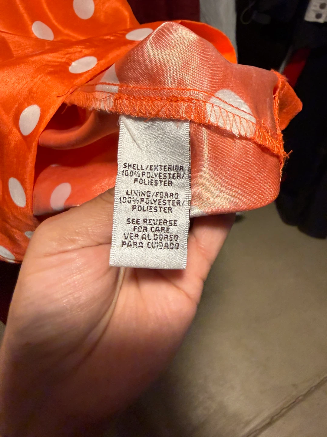 Orange Polka Dot Dress with Belt - photo 4