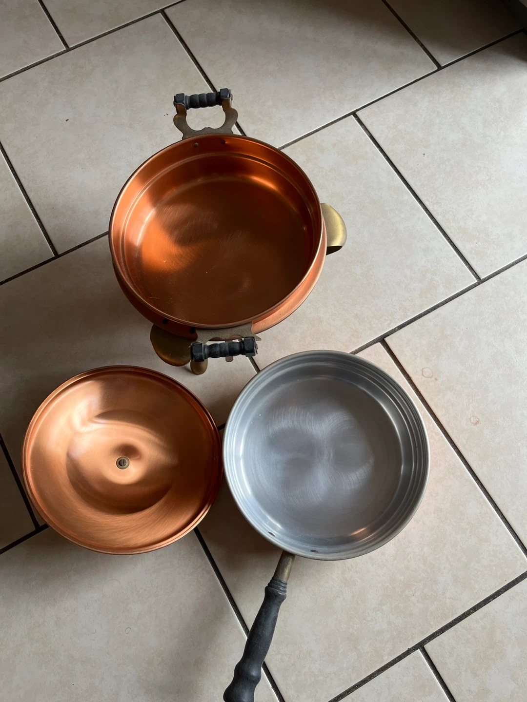 Vintage Copper Fondue Set