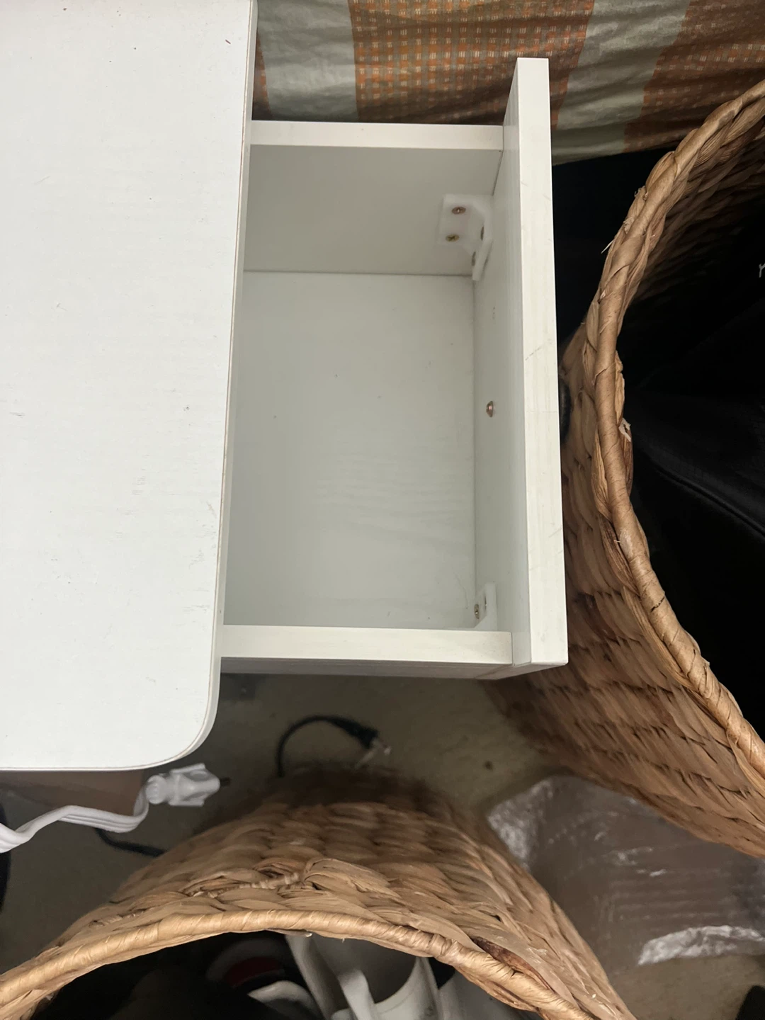 White End Table with Built-in Power Outlet and USB Ports - photo 5